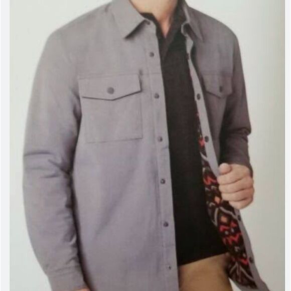 Eddie Bauer Men's Fleece‎ lined Jacket-Grey-L NWT - Picture 1 of 5